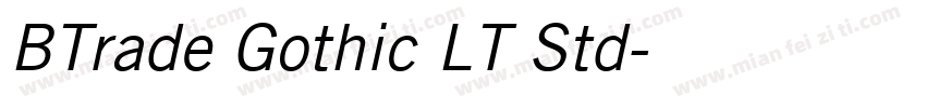 BTrade Gothic LT Std字体转换